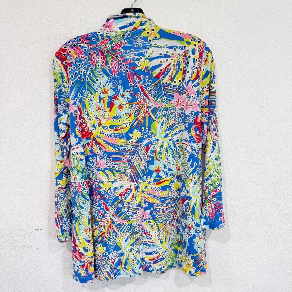 John Mark Embroidered Eyelet Floral Top Women’s Size Small - Picture 4 of 5